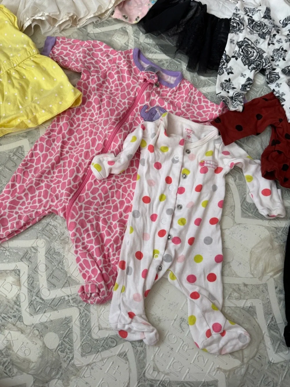 Carter's Mixed Girls Clothing Lot in Yellow, Pink, White, Black, Purple bundles